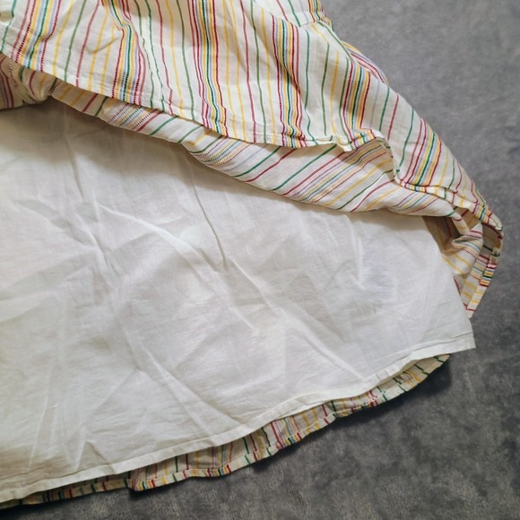 Madewell Dress Womens 2 Multicolor Striped Button Front Tiered Cotton Sundress - Picture 8 of 14